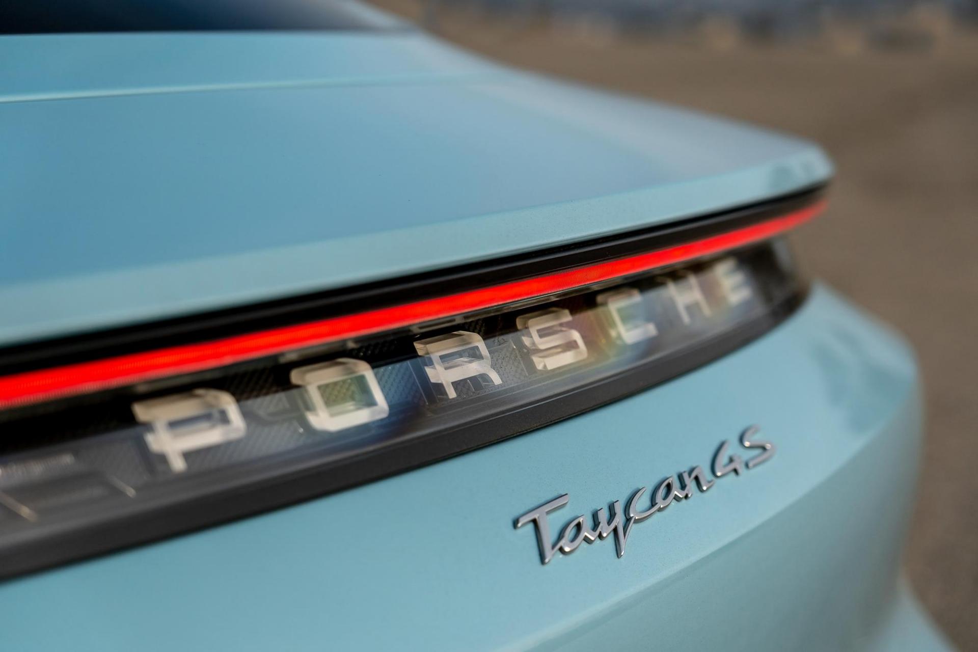 Активная аэродинамика Porsche Taycan 4S